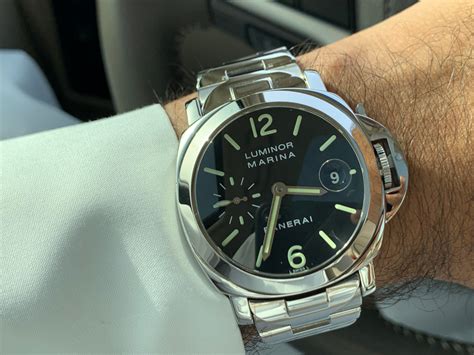 panerai luminor on wrist